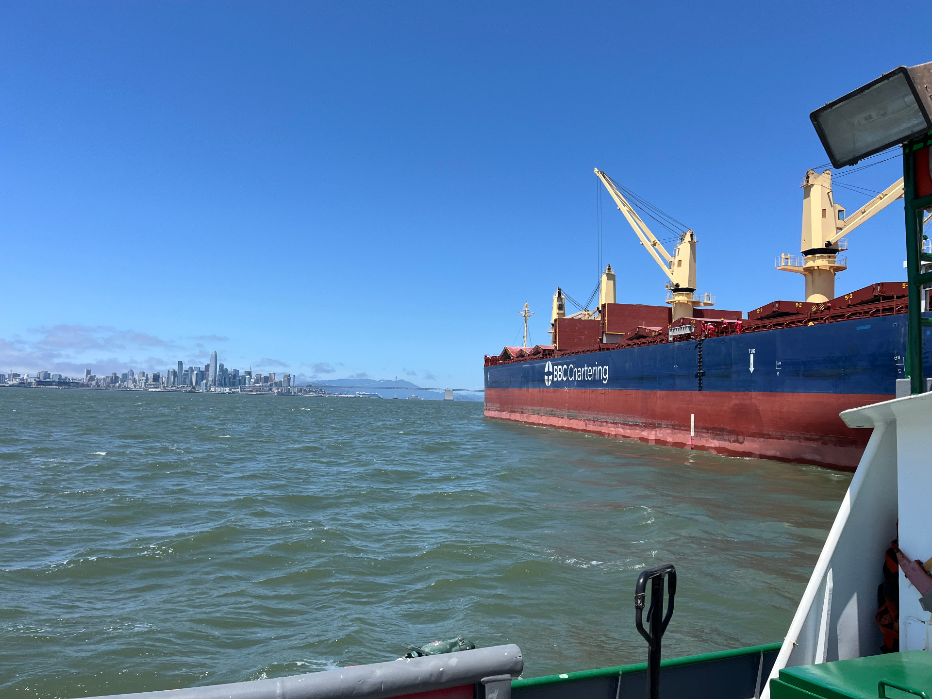 Bulk carrier with San Francisco skyline