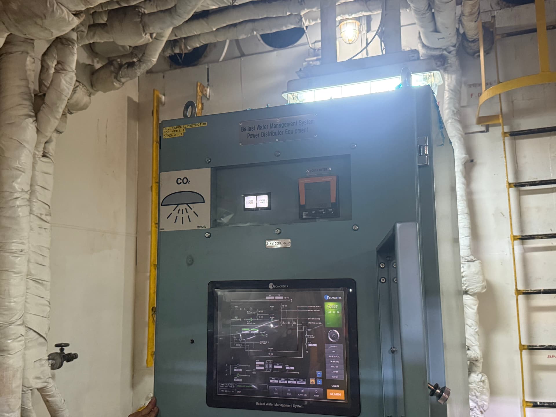 Vessel water management system control panel